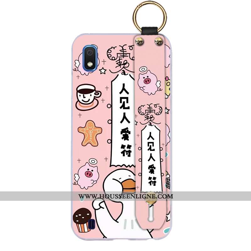 Étui Samsung Galaxy A10 Personnalité Créatif Incassable Téléphone Portable Tendance Protection Rose
