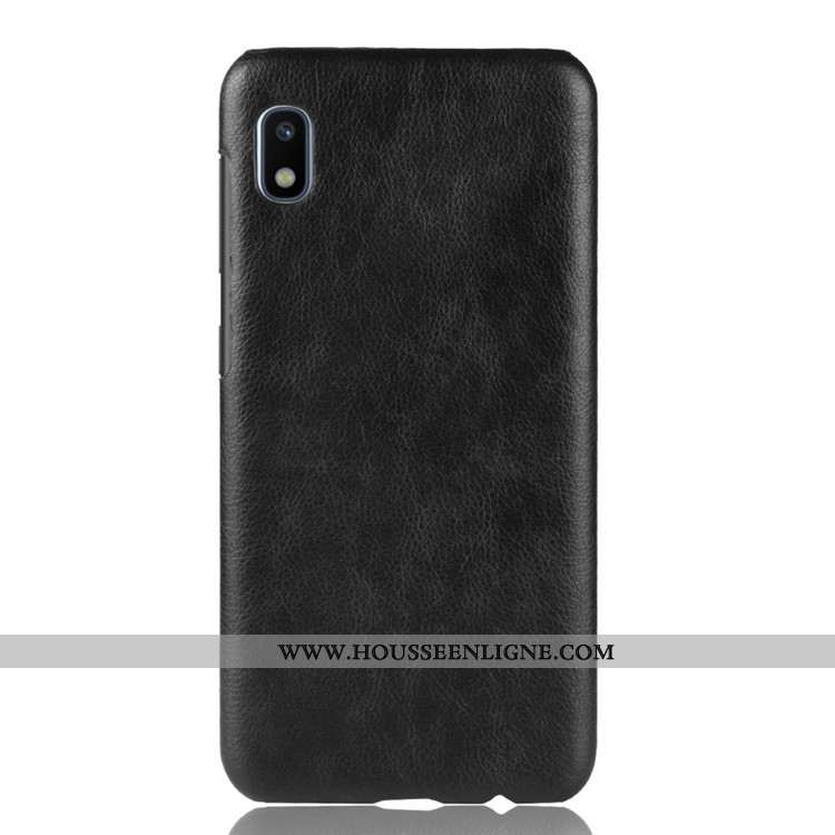 Étui Samsung Galaxy A10 Protection Cuir Coque Modèle Fleurie Téléphone Portable Litchi Rouge