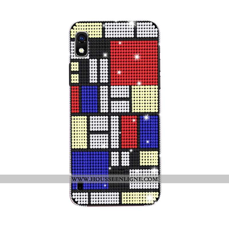 Étui Samsung Galaxy A10 Protection Luxe Fluide Doux Tempérer Support Coque Rouge