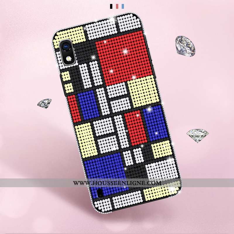 Étui Samsung Galaxy A10 Protection Luxe Fluide Doux Tempérer Support Coque Rouge