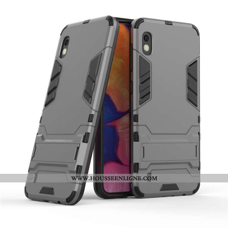 Étui Samsung Galaxy A10 Protection Personnalité Difficile Coque Armure Incassable Gris