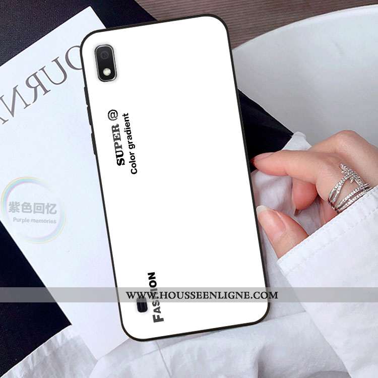 Étui Samsung Galaxy A10 Protection Verre Coque Téléphone Portable Dégradé Étoile Verte