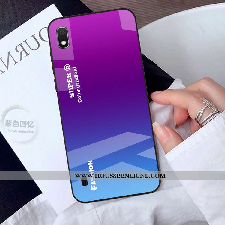 Étui Samsung Galaxy A10 Protection Verre Coque Téléphone Portable Dégradé Étoile Verte