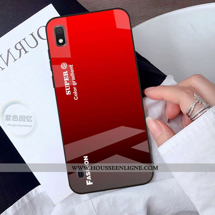 Étui Samsung Galaxy A10 Protection Verre Coque Téléphone Portable Dégradé Étoile Verte