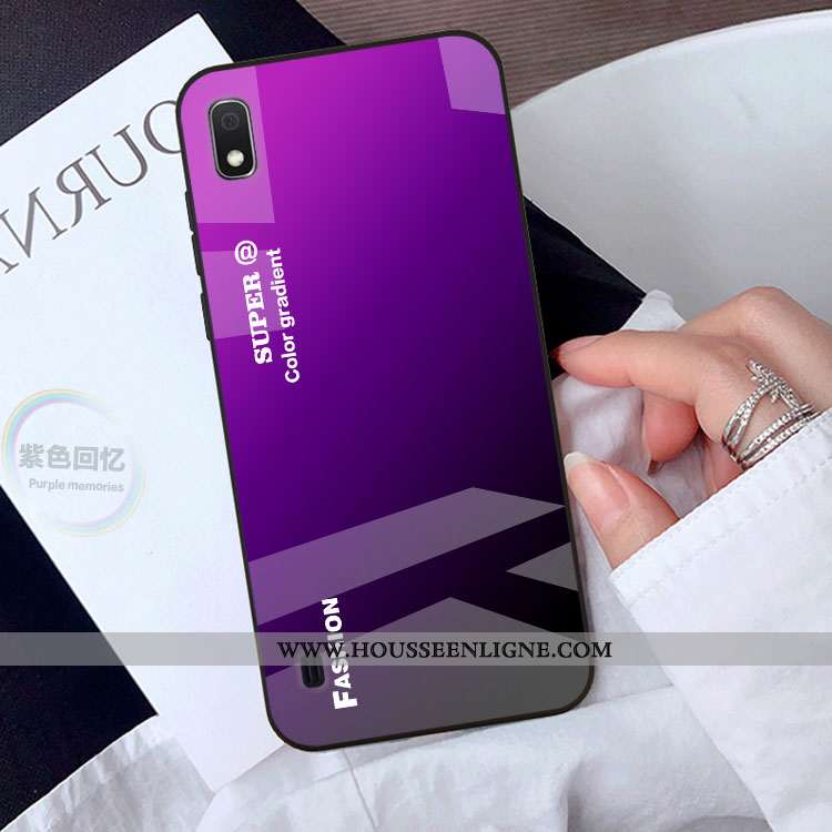Étui Samsung Galaxy A10 Protection Verre Coque Téléphone Portable Dégradé Étoile Verte