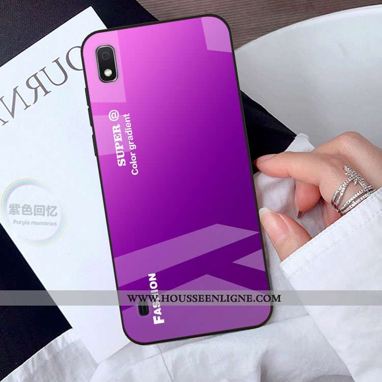 Étui Samsung Galaxy A10 Protection Verre Coque Téléphone Portable Dégradé Étoile Verte