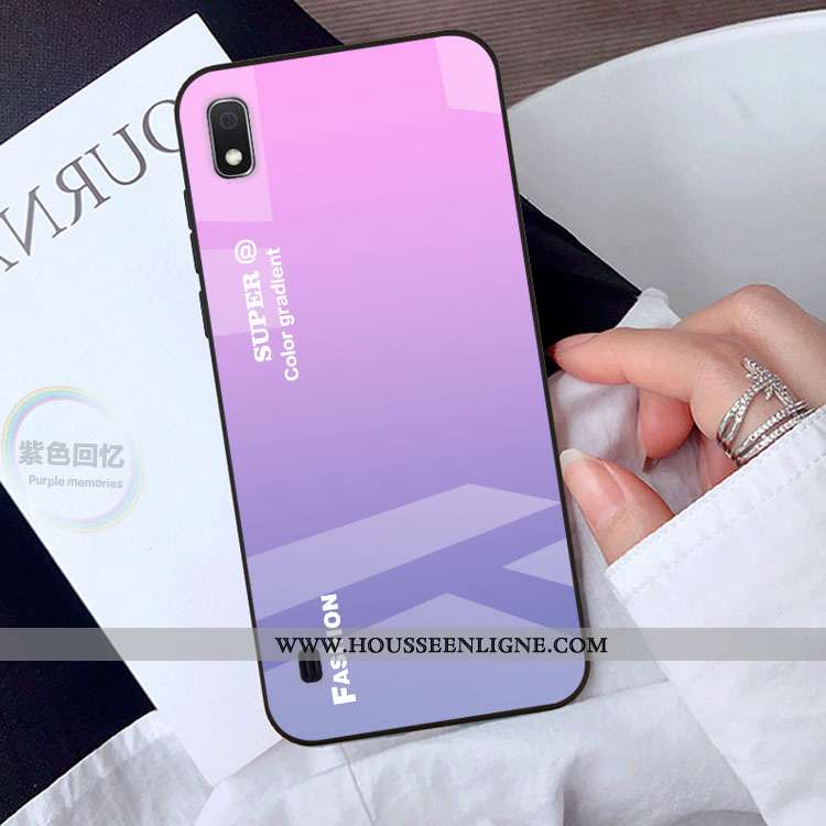 Étui Samsung Galaxy A10 Protection Verre Coque Téléphone Portable Dégradé Étoile Verte