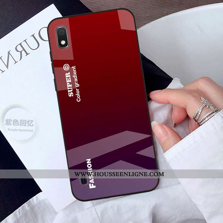 Étui Samsung Galaxy A10 Protection Verre Coque Téléphone Portable Dégradé Étoile Verte
