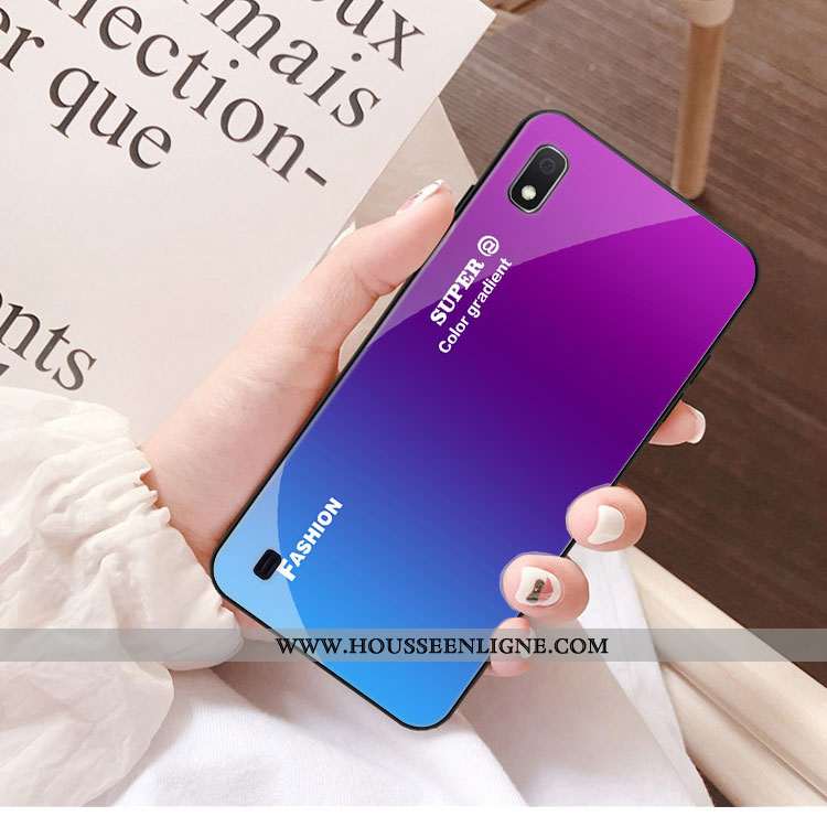 Étui Samsung Galaxy A10 Protection Verre Coque Téléphone Portable Dégradé Étoile Verte