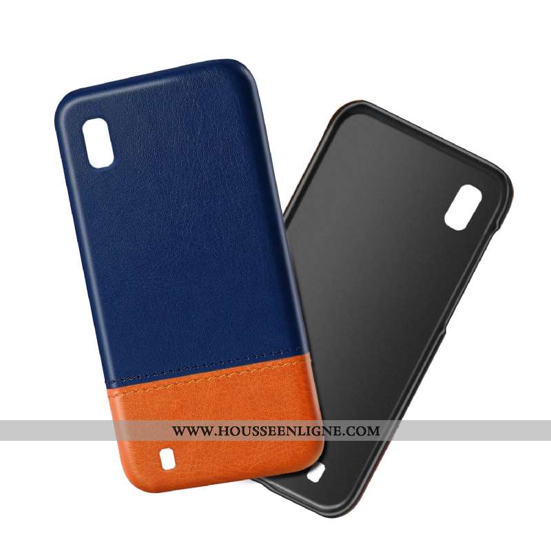 Étui Samsung Galaxy A10 Tendance Cuir Épissure Qualité Protection Incassable Noir