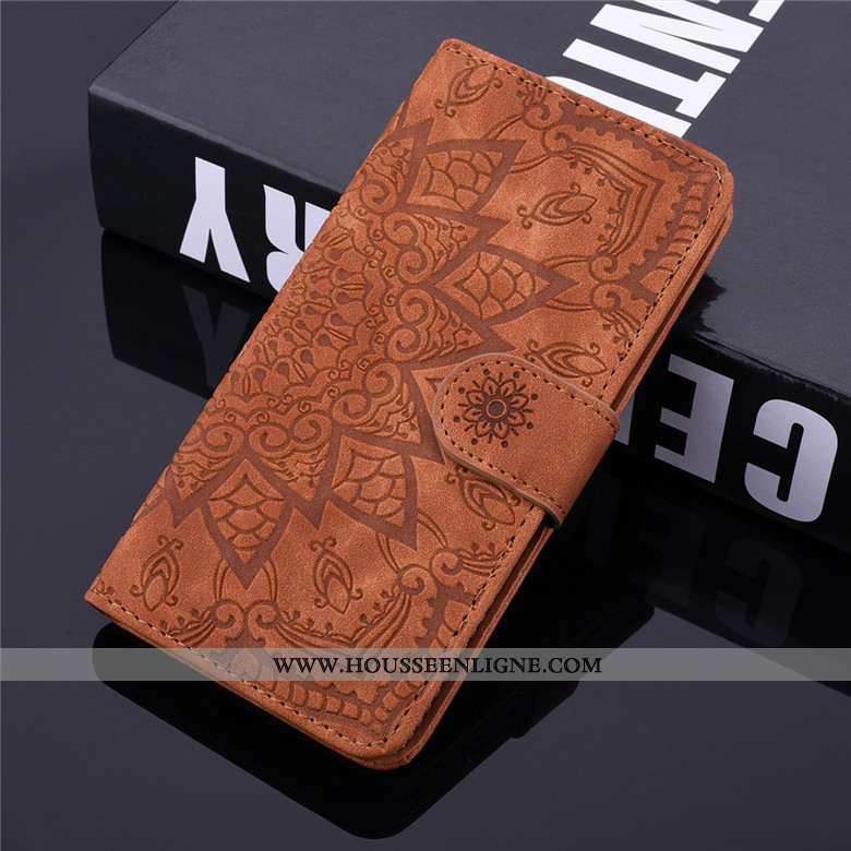 Étui Samsung Galaxy A10s Cuir Fluide Doux Incassable Housse Totem Coque Rouge