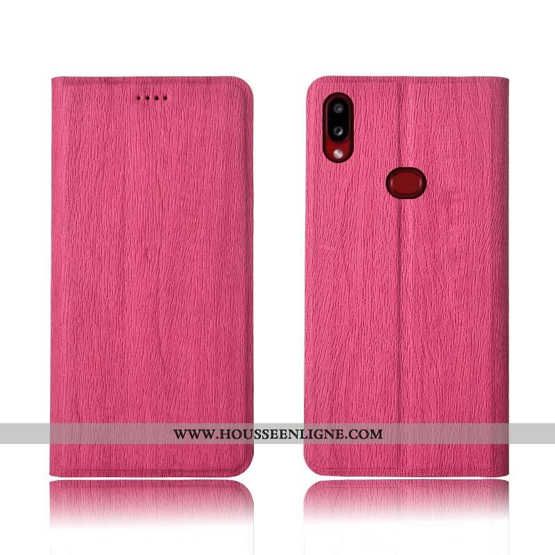 Étui Samsung Galaxy A10s Délavé En Daim Tendance Nouveau Étoile Protection Modèle Fleurie Cuir Bleu