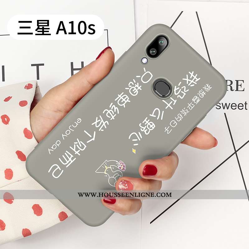 Étui Samsung Galaxy A10s Ornements Suspendus Personnalité Gris Tout Compris Protection Ultra Tendanc