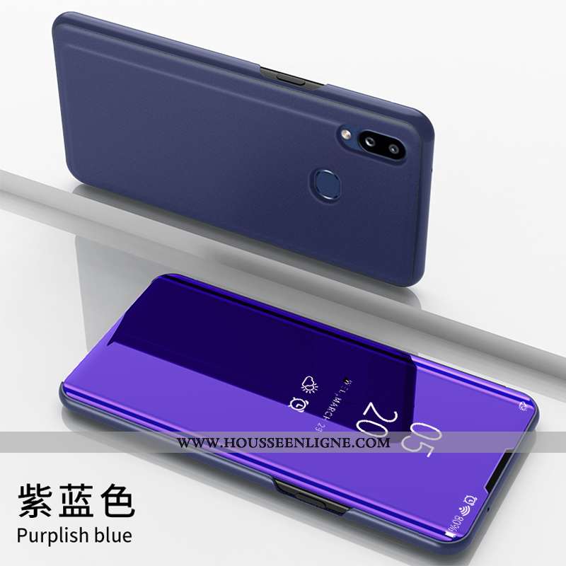 Étui Samsung Galaxy A10s Protection Cuir Clamshell Coque Dimensionnel Téléphone Portable Rose