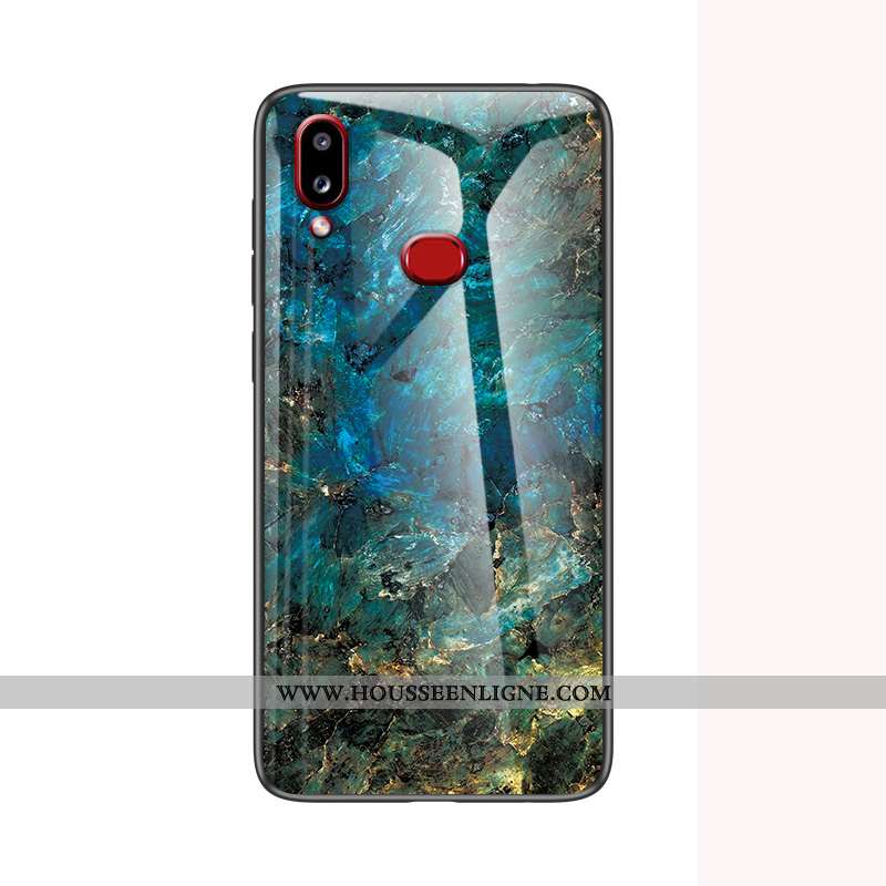 Étui Samsung Galaxy A10s Protection Verre Net Rouge Bleu Fluide Doux Difficile