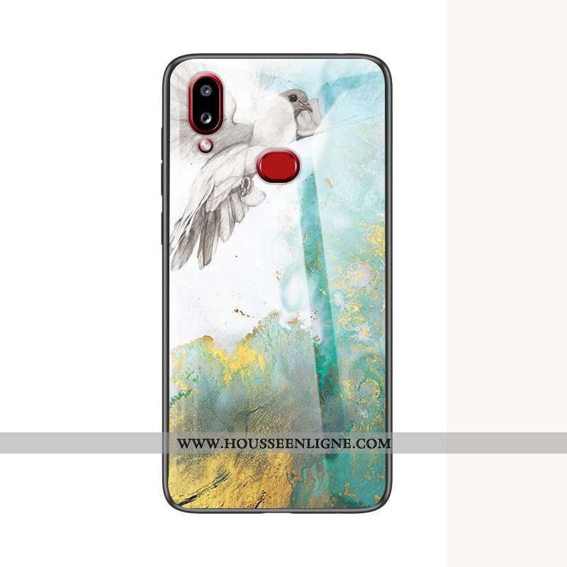 Étui Samsung Galaxy A10s Protection Verre Net Rouge Bleu Fluide Doux Difficile