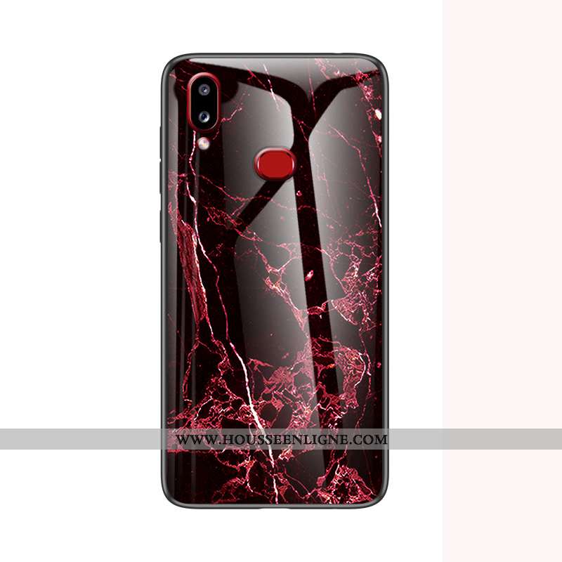 Étui Samsung Galaxy A10s Protection Verre Net Rouge Bleu Fluide Doux Difficile