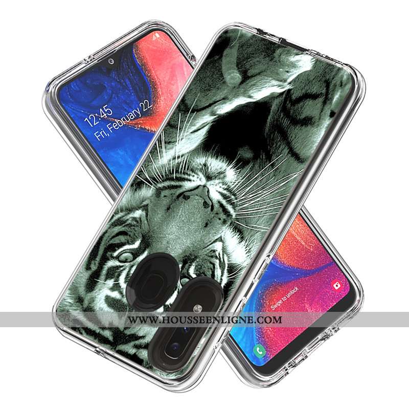Étui Samsung Galaxy A20e Dessin Animé Coque Étoile Carte Blanc Téléphone Portable Blanche