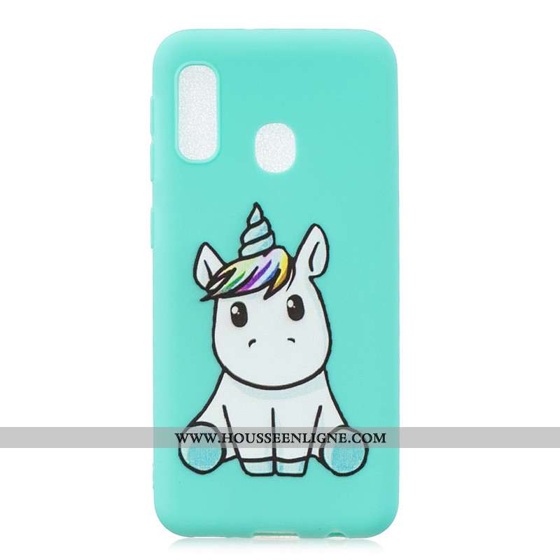 Étui Samsung Galaxy A20e Dessin Animé Ornements Suspendus Coque Étoile Bleu Bonbons