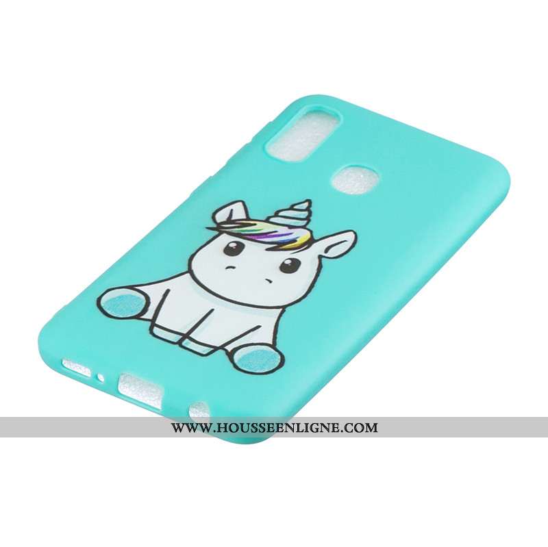 Étui Samsung Galaxy A20e Dessin Animé Ornements Suspendus Coque Étoile Bleu Bonbons