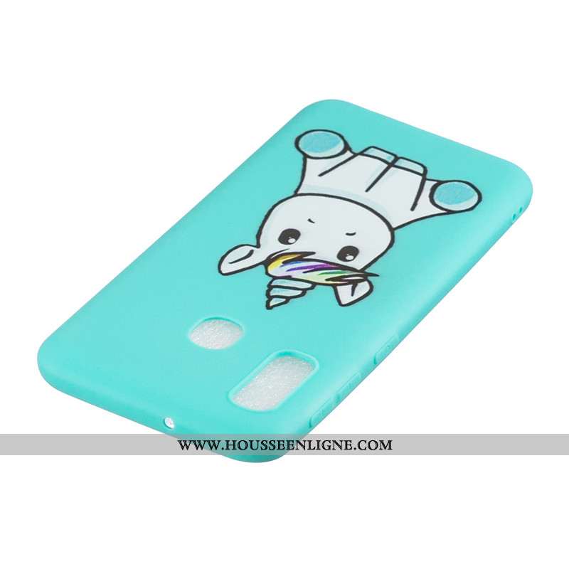 Étui Samsung Galaxy A20e Dessin Animé Ornements Suspendus Coque Étoile Bleu Bonbons