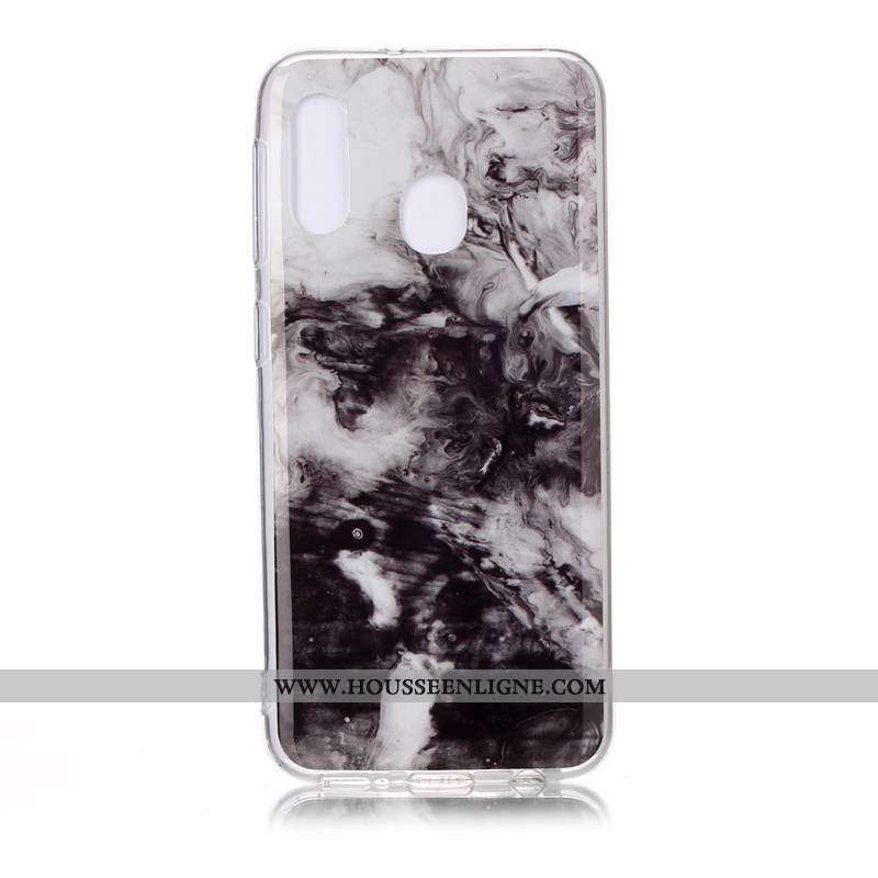 Étui Samsung Galaxy A20e Légère Fluide Doux Noir Légères Protection Silicone Ultra