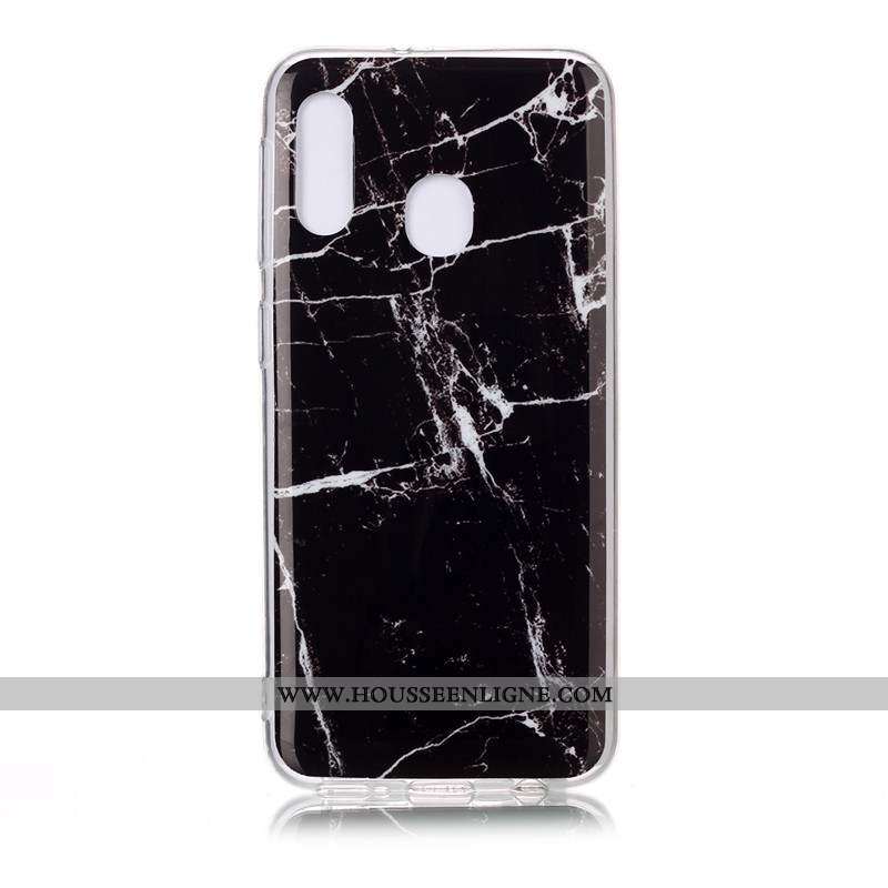 Étui Samsung Galaxy A20e Légère Fluide Doux Noir Légères Protection Silicone Ultra