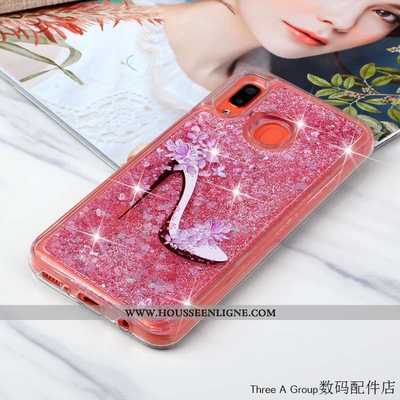 Étui Samsung Galaxy A20e Protection Charmant Quicksand Étoile Rose Incassable Coque