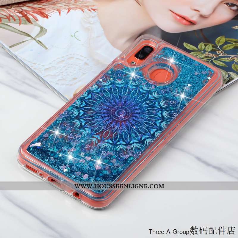 Étui Samsung Galaxy A20e Protection Charmant Quicksand Étoile Rose Incassable Coque