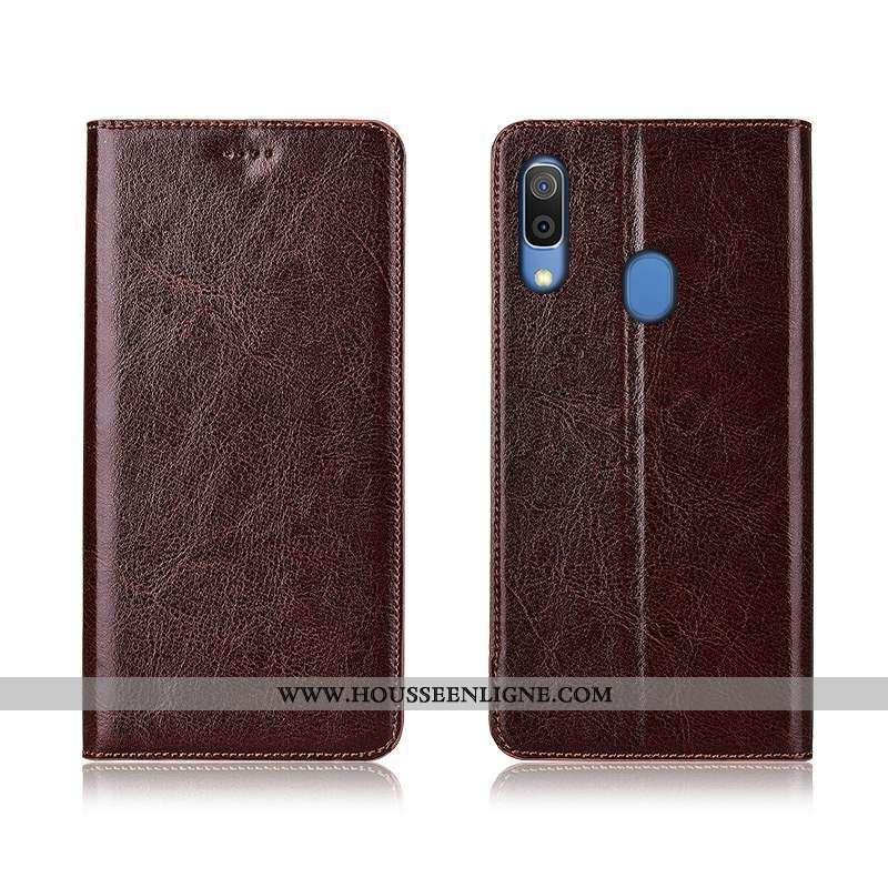 Étui Samsung Galaxy A20e Silicone Protection Cuir Véritable Téléphone Portable Incassable Étoile Mar