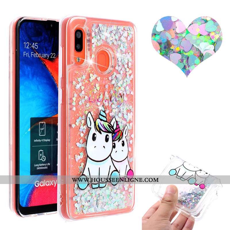 Étui Samsung Galaxy A20e Téléphone Portable Étoile 2020 Quicksand Rose Incassable