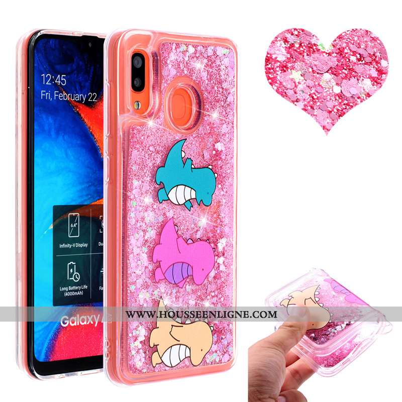 Étui Samsung Galaxy A20e Téléphone Portable Étoile 2020 Quicksand Rose Incassable