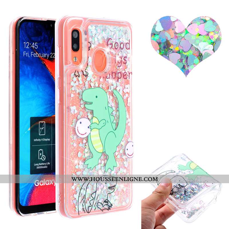 Étui Samsung Galaxy A20e Téléphone Portable Étoile 2020 Quicksand Rose Incassable