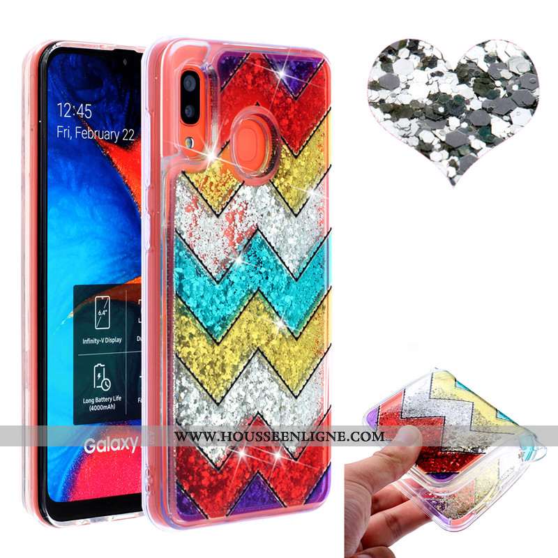 Étui Samsung Galaxy A20e Téléphone Portable Étoile 2020 Quicksand Rose Incassable