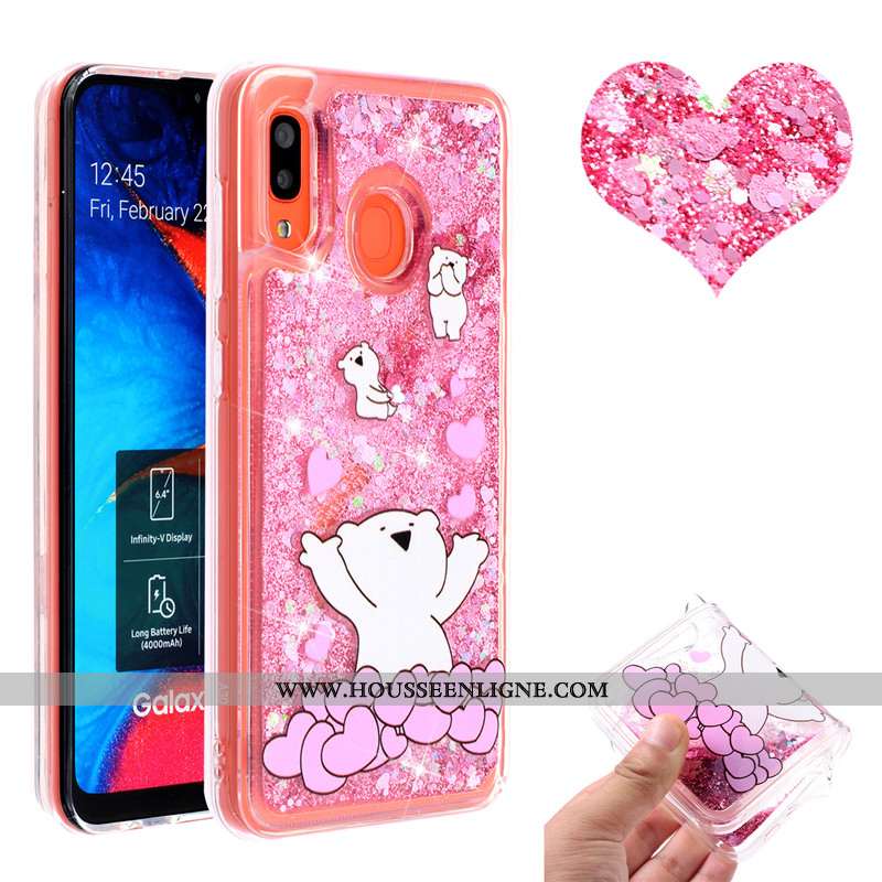 Étui Samsung Galaxy A20e Téléphone Portable Étoile 2020 Quicksand Rose Incassable