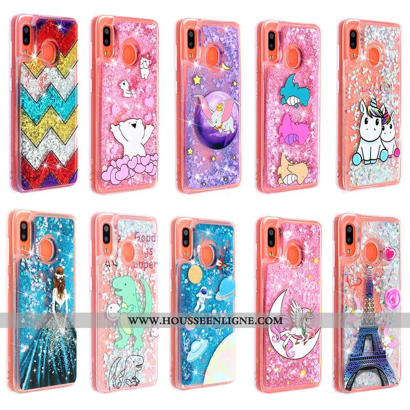 Étui Samsung Galaxy A20e Téléphone Portable Étoile 2020 Quicksand Rose Incassable