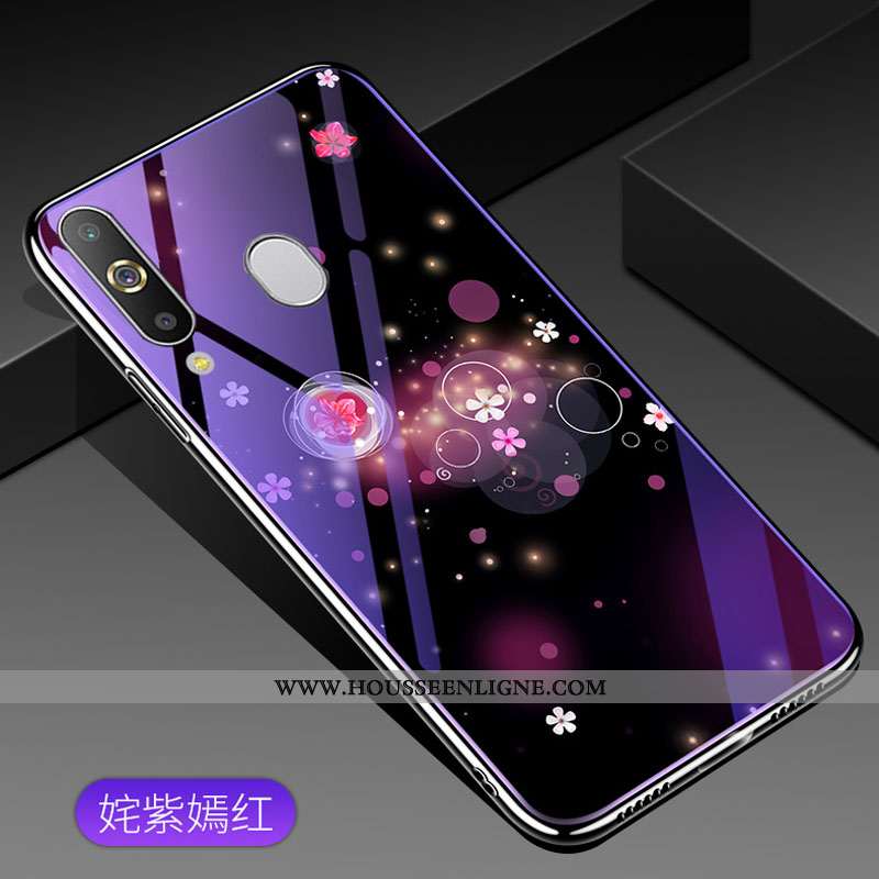 Étui Samsung Galaxy A20s Fluide Doux Protection Fleur Étoile Bleu Difficile Nouveau