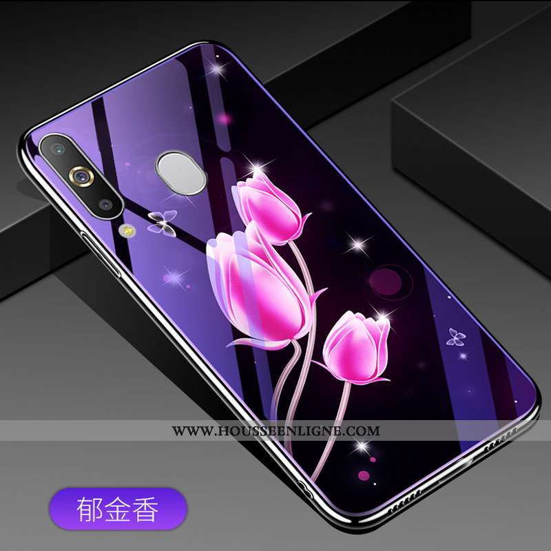 Étui Samsung Galaxy A20s Fluide Doux Protection Fleur Étoile Bleu Difficile Nouveau