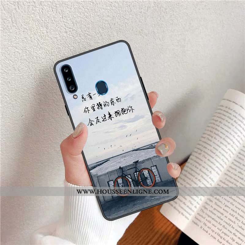 Étui Samsung Galaxy A20s Fluide Doux Silicone Dessin Animé Tendance Téléphone Portable Style Chinois