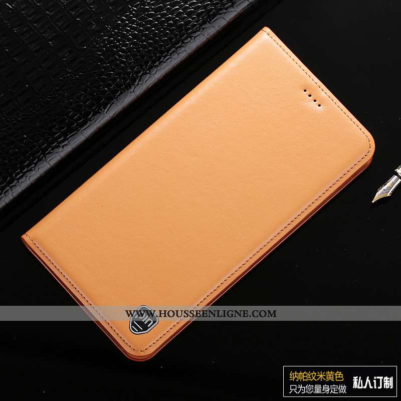 Étui Samsung Galaxy A20s Protection Cuir Véritable Modèle Fleurie Étoile Incassable Marron