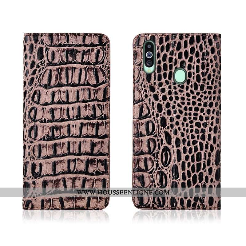 Étui Samsung Galaxy A20s Protection Délavé En Daim Noir Housse Cuir Nouveau
