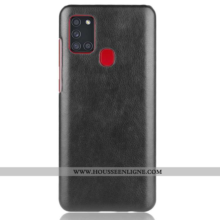 Étui Samsung Galaxy A21s Cuir Délavé En Daim Étoile Coque Téléphone Portable Personnalité Gris