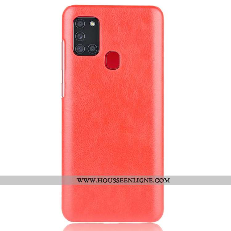 Étui Samsung Galaxy A21s Cuir Délavé En Daim Étoile Coque Téléphone Portable Personnalité Gris