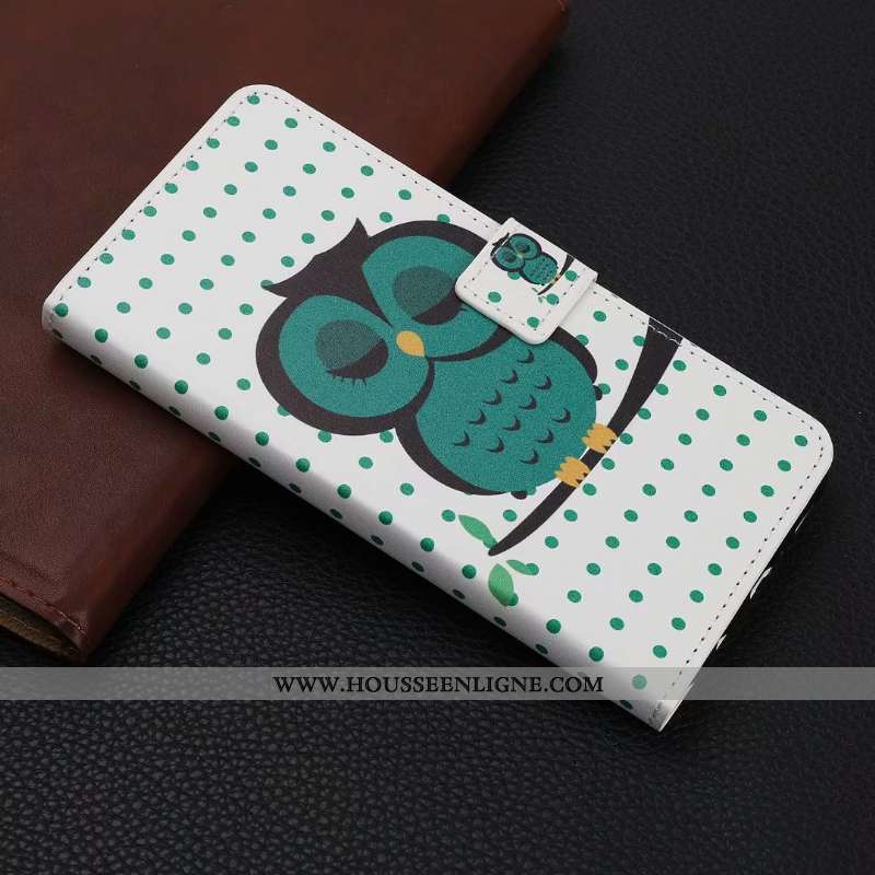 Étui Samsung Galaxy A21s Cuir Peinture Téléphone Portable Blanc Coque Housse Blanche