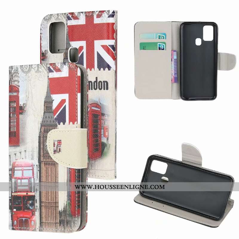 Étui Samsung Galaxy A21s Modèle Fleurie Protection Vert Téléphone Portable Étoile Coque Verte