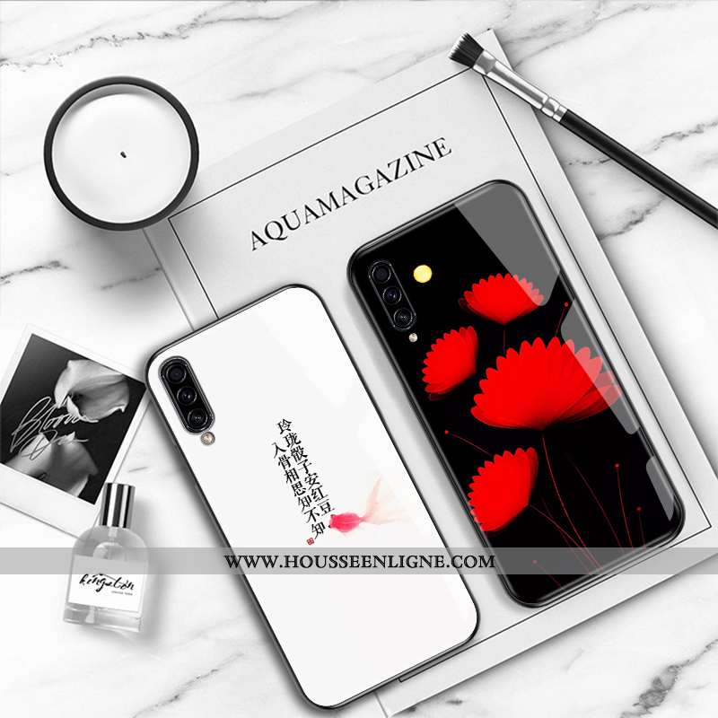 Étui Samsung Galaxy A30s Fluide Doux Silicone Bleu Marin Personnalité Protection Verre Étoile Bleu F
