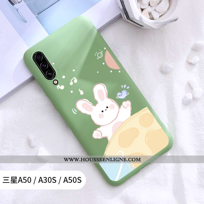 Étui Samsung Galaxy A30s Protection Délavé En Daim Net Rouge Coque Étoile Rouge