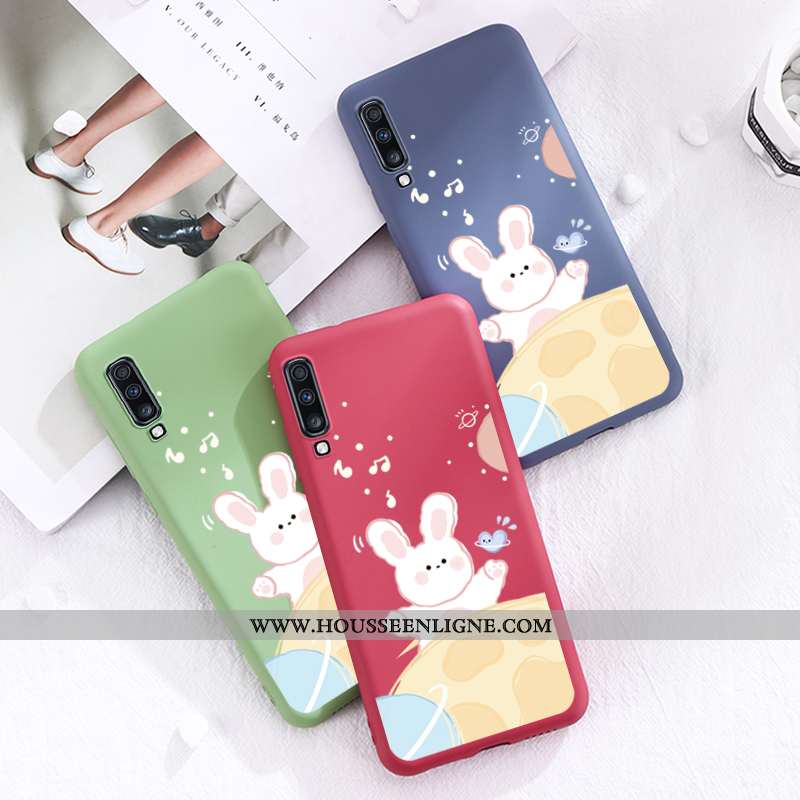 Étui Samsung Galaxy A30s Protection Délavé En Daim Net Rouge Coque Étoile Rouge