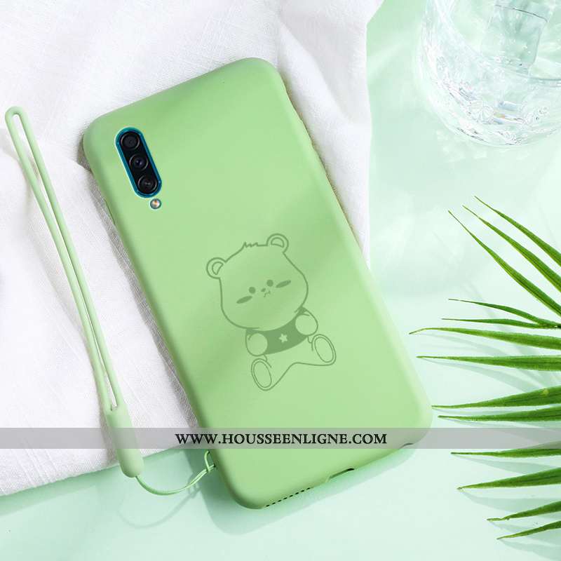 Étui Samsung Galaxy A30s Tendance Légère Vert Net Rouge Incassable Protection Verte
