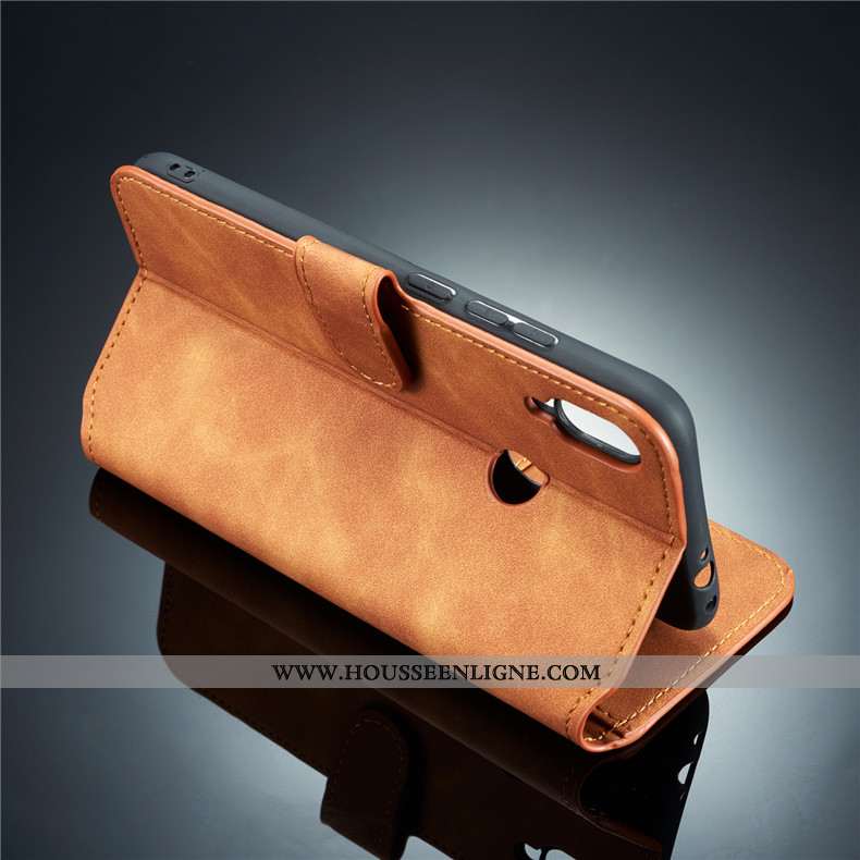 Étui Samsung Galaxy A40 Portefeuille Cuir Incassable Gris Coque Protection